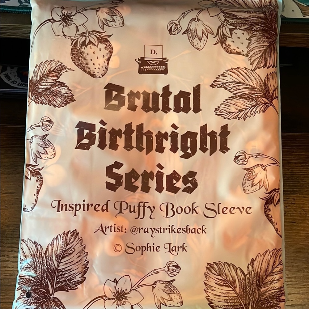 Brutal Birthright Series Puffy Book Sleeve